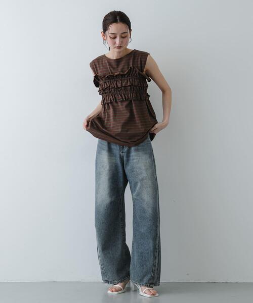 SENSE OF PLACE by URBAN RESEARCH tシャツ ボーダーカットビスチェ