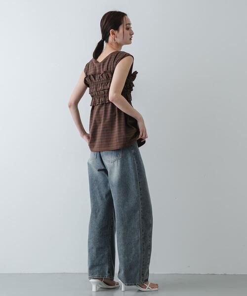 SENSE OF PLACE by URBAN RESEARCH tシャツ ボーダーカットビスチェ