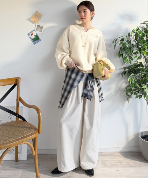 「classicalelf」 スウェットカットソー MEDIUM チャコール レディース_画像8