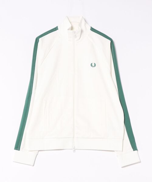 FRED PERRY トラックジャケット Mサイズ 未使用級美品 FRED PERRY（フレッドペリー） ジャージブルゾン M ホワイト メンズ