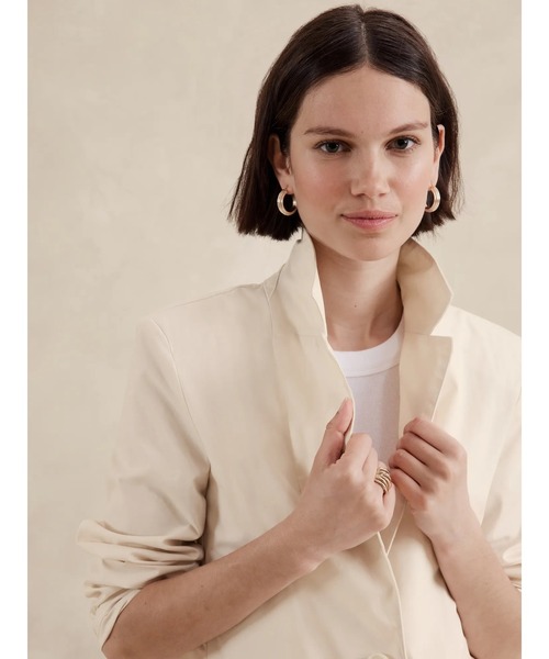 「BANANA REPUBLIC FACTORY STORE」 テーラードジャケット S ネイビー レディース_画像4