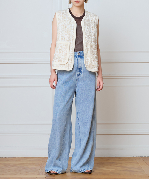 コート アウター IENA LA BOUCLE フラワーJQベスト レディース | IENA LA BOUCLE | 02