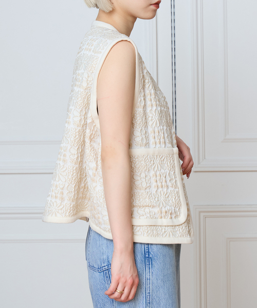 コート アウター IENA LA BOUCLE フラワーJQベスト レディース | IENA LA BOUCLE | 08