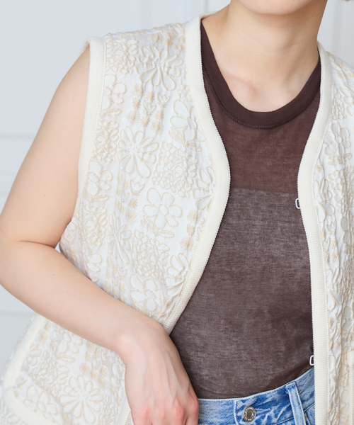 コート アウター IENA LA BOUCLE フラワーJQベスト レディース | IENA LA BOUCLE | 09