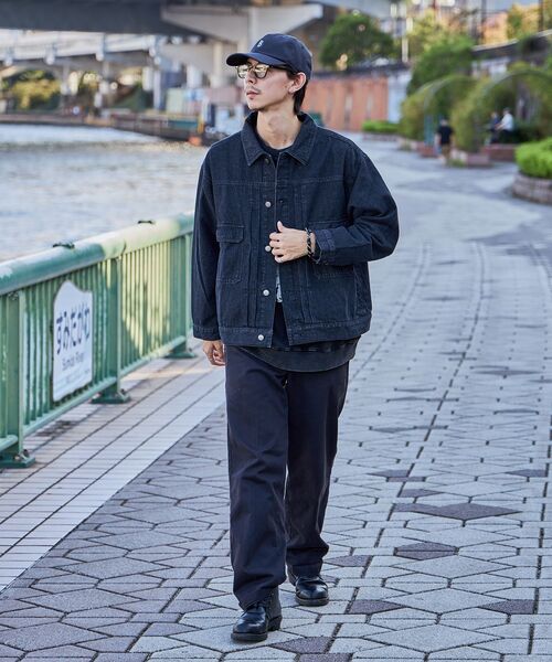 「FFEIN」 デニムジャケット LARGE ブルー メンズ_画像3