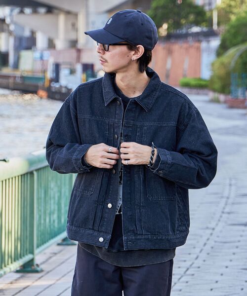 「FFEIN」 デニムジャケット LARGE ブルー メンズ_画像6
