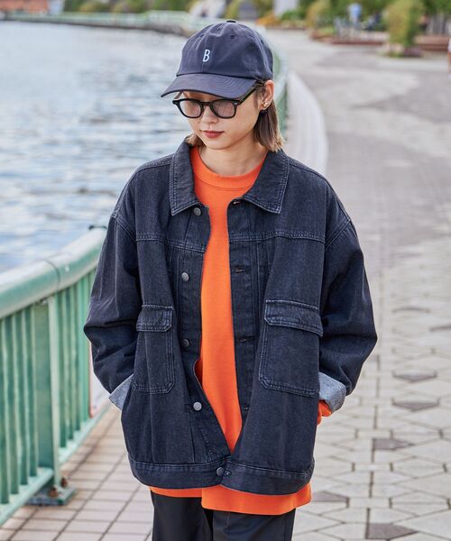 「FFEIN」 デニムジャケット LARGE ブルー メンズ_画像9
