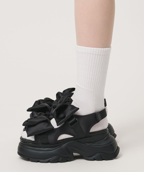 美品 センソユニコ Sensounico t.b ジグザグリボンサンダル 厚底 SY UNITED ARROWS（シー ユナイテッドアローズ） 厚底 サンダル 「SY