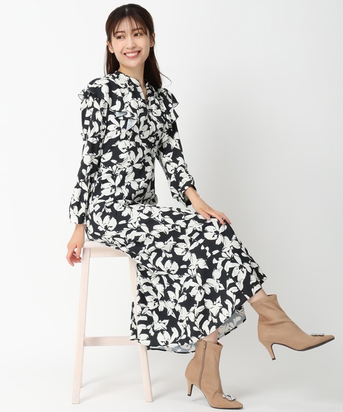 「MISCH MASCH」 長袖ワンピース S ワイン レディース_画像2