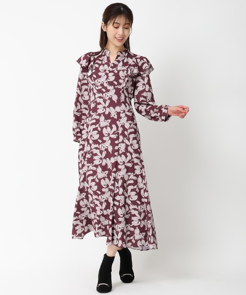 「MISCH MASCH」 長袖ワンピース S ワイン レディース_画像5