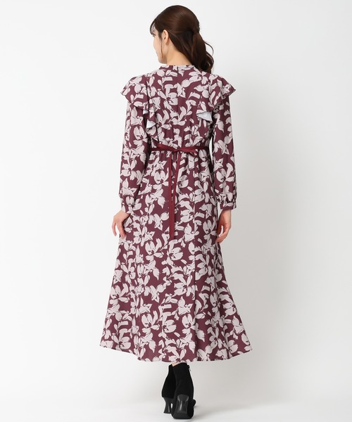 「MISCH MASCH」 長袖ワンピース S ワイン レディース_画像8