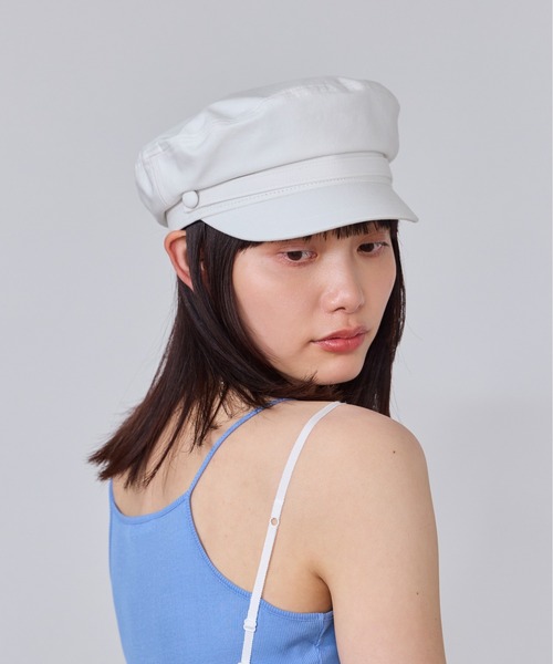 「OVERRIDE」 キャスケット L 59cm ホワイト レディース_画像5