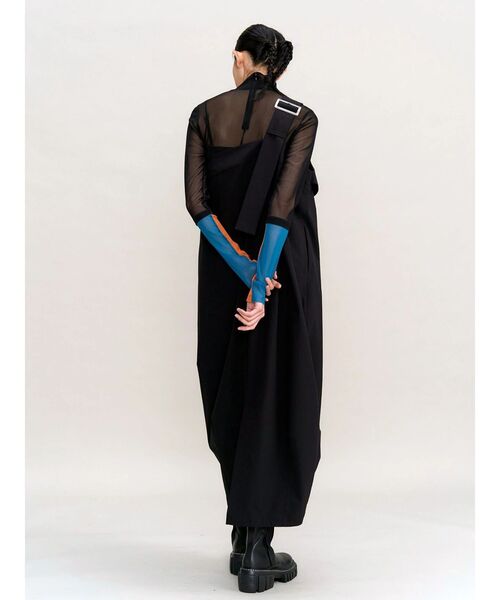 UN3D.（アンスリード） tシャツ HALF BI-COLOR TULLE TOP / ハーフバイ