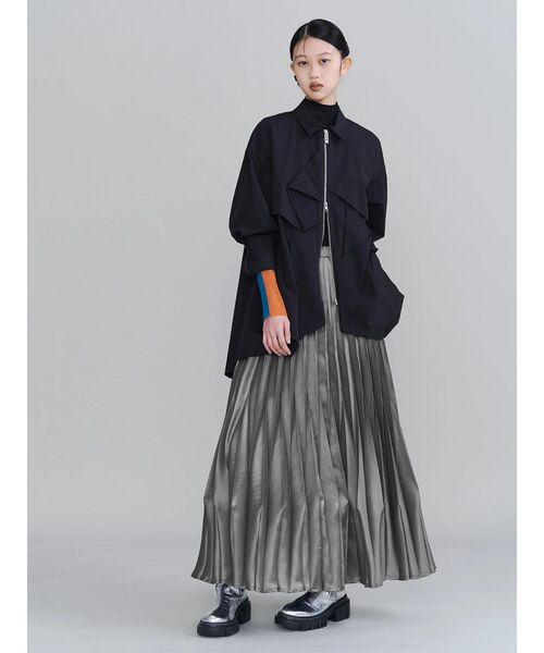 UN3D.（アンスリード） tシャツ HALF BI-COLOR TULLE TOP / ハーフバイ