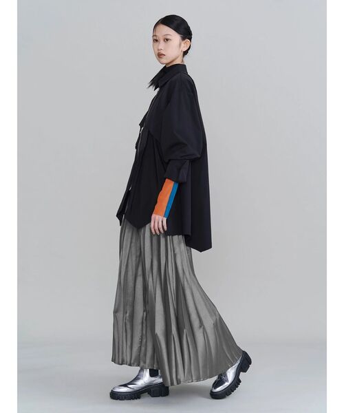 トップス un3d tops UN3D.（アンスリード） tシャツ HALF BI-COLOR TULLE TOP / ハーフバイ