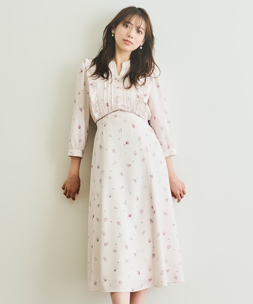 「LAISSE PASSE」 7分袖ワンピース 36 ピンク レディース_画像2