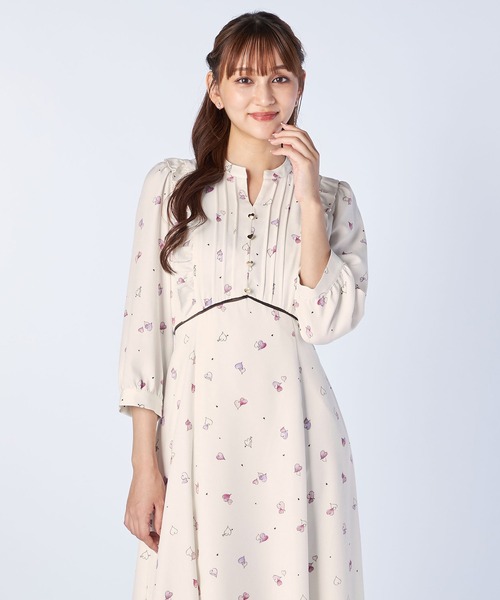 「LAISSE PASSE」 7分袖ワンピース 36 ピンク レディース_画像4