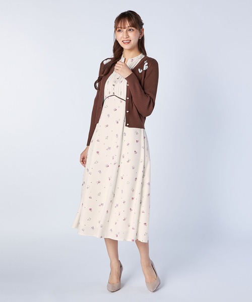 「LAISSE PASSE」 7分袖ワンピース 36 ピンク レディース_画像7