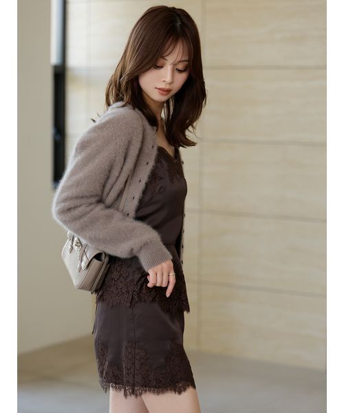 SNIDEL（スナイデル） パンツ 「HIGH QUALITY」レーストリムサテン