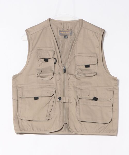 美品■Pazeesign フィッシングベスト ベージュ XL THISIS ベスト ジレ フィッシングベスト メンズ レディース : ZOZOTOWN