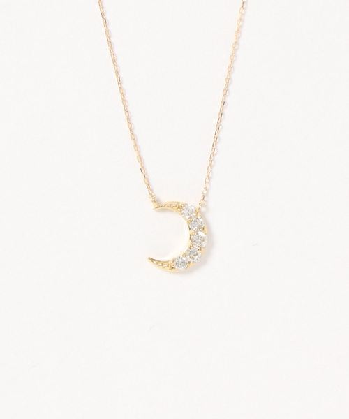 con affetto(ファッション) ネックレス K18ダイヤクレッセント con affetto(ファッション) ネックレス K18ダイヤクレッセント