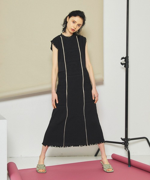 2023正規品 ワンピース ラインクラッシュニットワンピース ZOZOTOWN PayPayモール店 - 通販 - PayPayモール セール新品