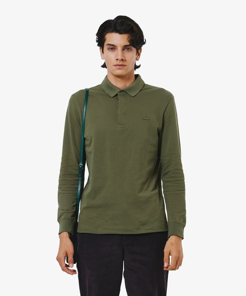 【新品】比翼フロントロングスリーブポロシャツ（LACOSTE） LACOSTE ポロシャツ 比翼フロントロングスリーブポロシャツ
