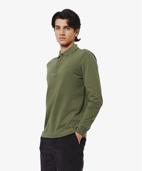 LACOSTE ポロシャツ 比翼フロントロングスリーブポロシャツ