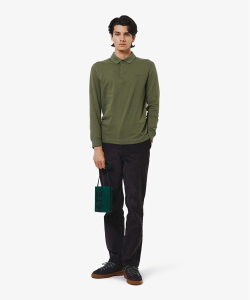 LACOSTE ポロシャツ 比翼フロントロングスリーブポロシャツ