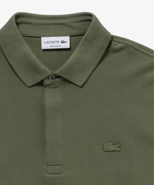 【極美品】#FR2GOLF ロングスリーブ ニットポロシャツ ベージュ Lサイズ LACOSTE ポロシャツ 比翼フロントロングスリーブポロシャツ