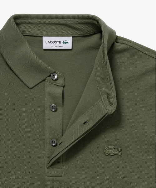 LACOSTE ポロシャツ 比翼フロントロングスリーブポロシャツ
