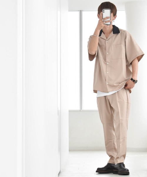 クレリックシャツ確認用 GUY ROVER（ギ ローバー）コットンツイルタブカラークレリック