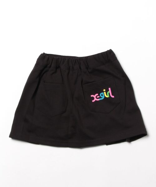 AD2006 archive ロゴラインジャージプリーツスカート 黒 セール】［セットアップ対応］ワンポイント刺繍 サイドライン