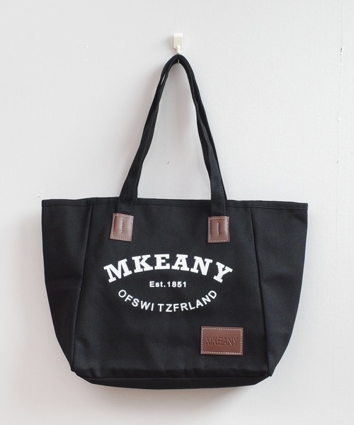 shopnikoniko（ショップにこにこ） トートバッグ 英字ロゴ キャンバス