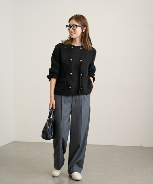 アウター ニットジャケット 