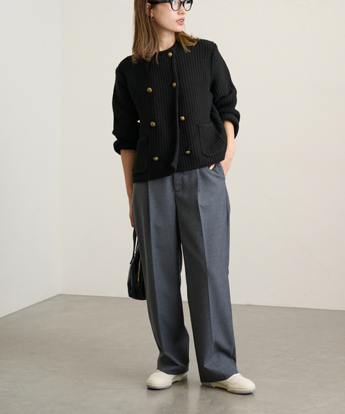 アウター ニットジャケット 