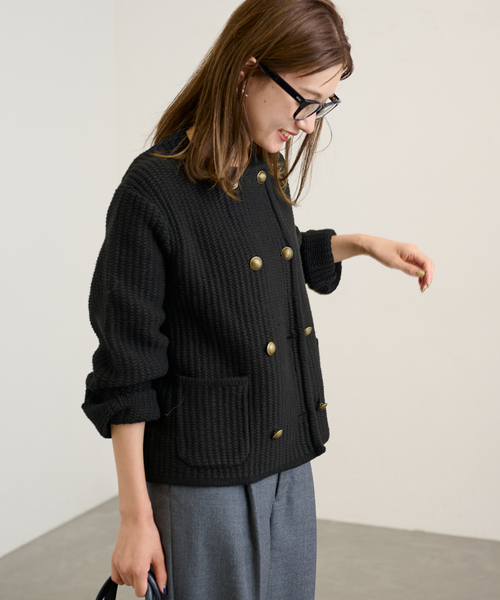 アウター ニットジャケット 