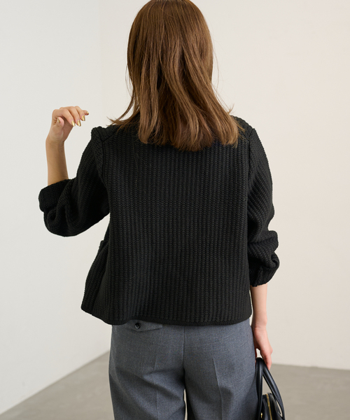 アウター ニットジャケット 