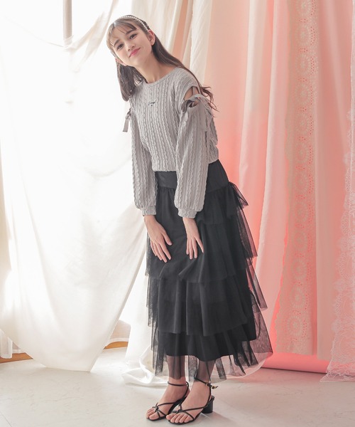 mille fille closet タグ付未使用 プルオーバー　リボン　M falily-mc-2.jpg