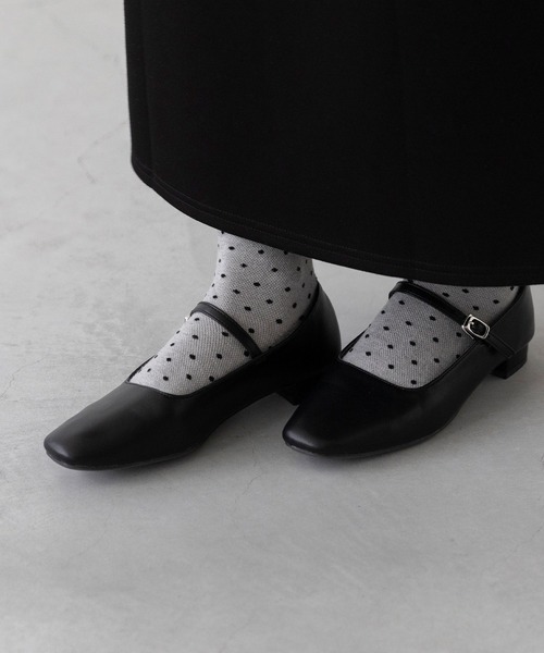 menue（メヌエ） パンプス やわらか スクエアトゥ メリージェーン