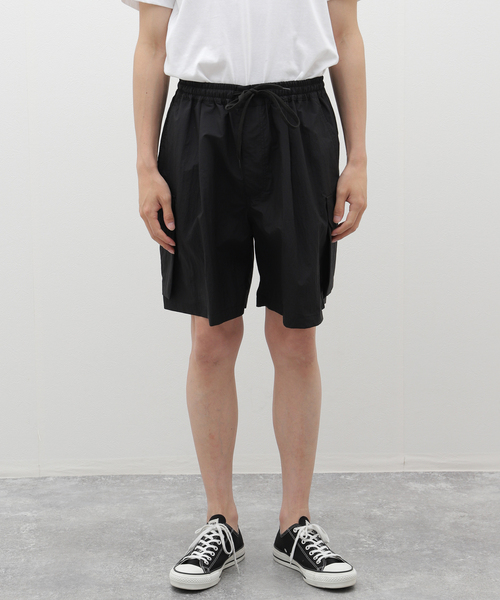 is-ness music LIGHTWEIGHT SHORTS ブラック is-ness（イズネス） ワイドパンツ パンツ 「ISNESS MUSIC / イズネス