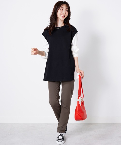 BELLUNA PLUS（ベルーナプラス） uvカット パンツ なめらかマシュマロ