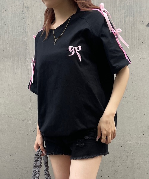 Roger&Raw tシャツ ピンクリボンTシャツ レディース : ZOZOTOWN