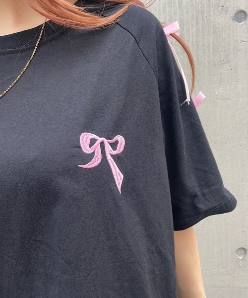 Roger&Raw tシャツ ピンクリボンTシャツ レディース : ZOZOTOWN
