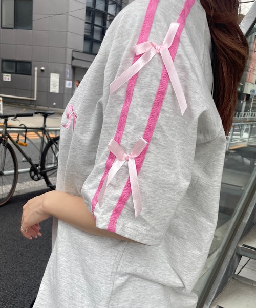 Roger&Raw tシャツ ピンクリボンTシャツ レディース : ZOZOTOWN