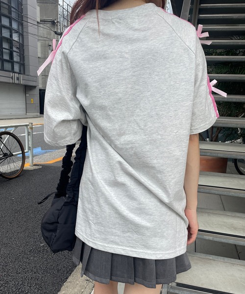 Roger&Raw tシャツ ピンクリボンTシャツ レディース : ZOZOTOWN