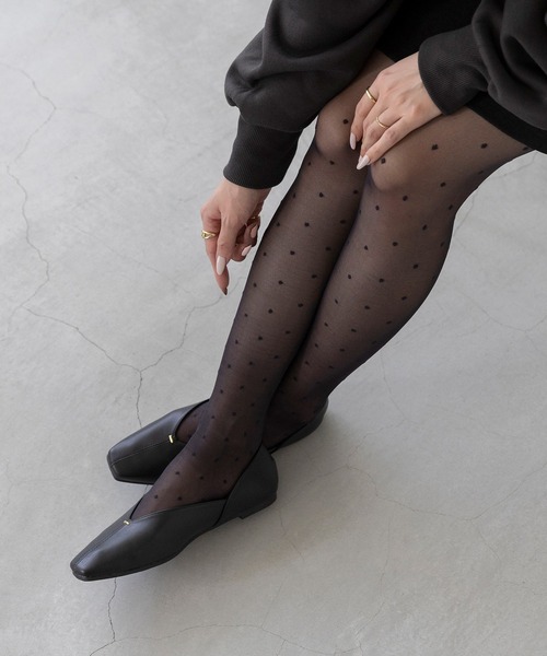 welleg パンプス 「 極やわ 」Vカット ゴールドアクセント