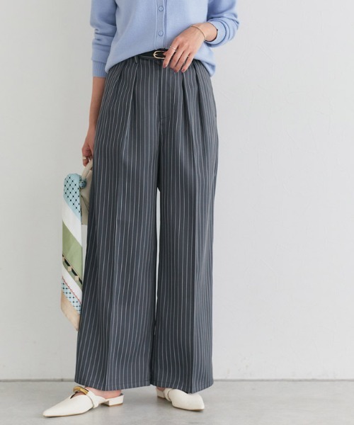 Pierrot（ピエロ） パンツ センタープレスタックワイドパンツ