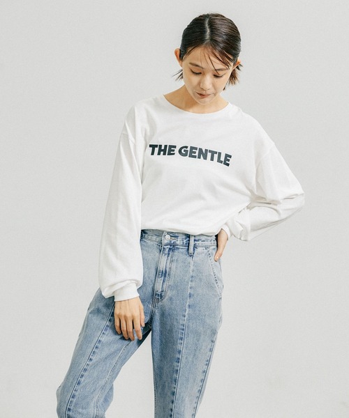GLOBAL WORK（グローバルワーク） tシャツ ヘビロッTEEプリントロング