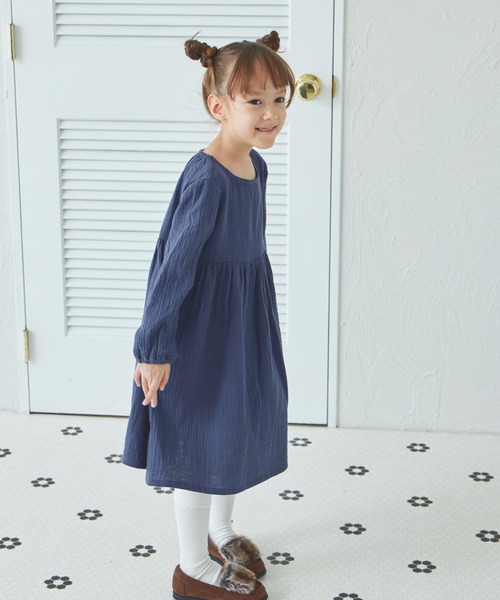 ボントン　bonton  ガーゼワンピース　サイズ10 タオル代わりにバサっと着られる「湯上りガーゼワンピース」に